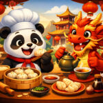 Panda cocinando